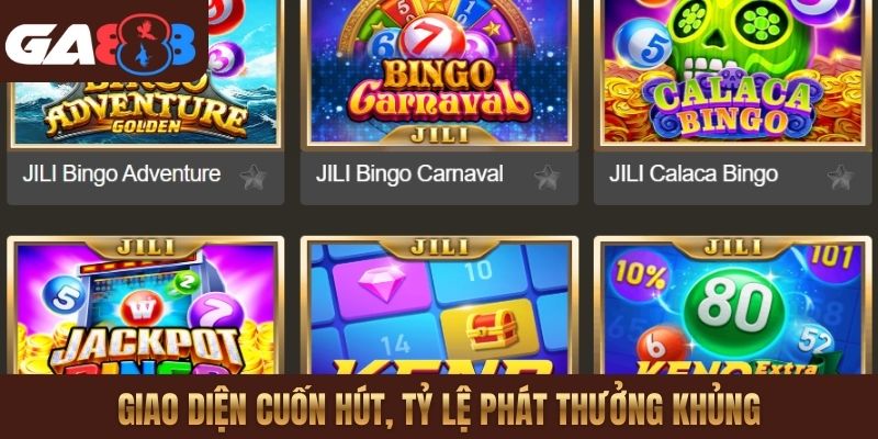 Giao diện cuốn hút, tỷ lệ phát thưởng khủng