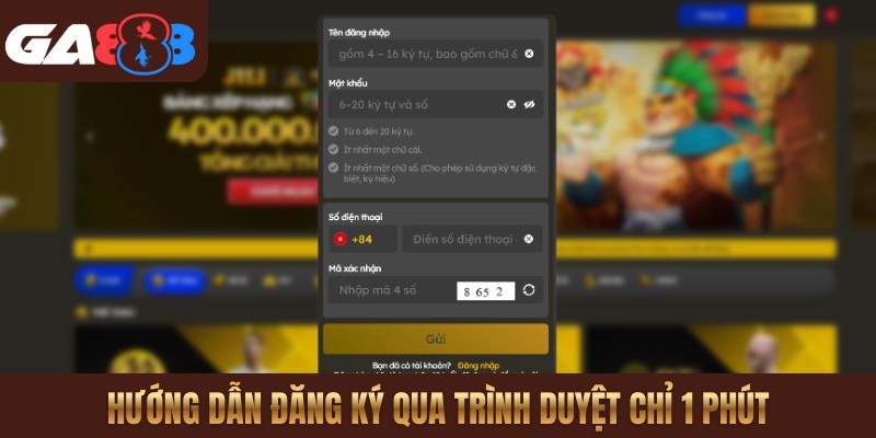 Hướng dẫn đăng ký qua trình duyệt chỉ 1 phút