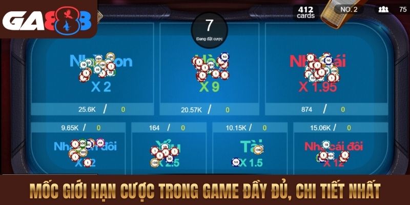 Mốc giới hạn cược trong game đầy đủ, chi tiết nhất