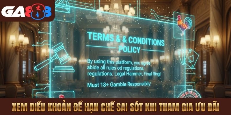 Xem điều khoản để hạn chế sai sót khi tham gia ưu đãi